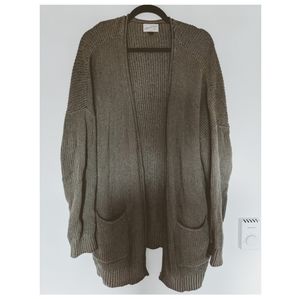 Olive Green Knit Cardigan